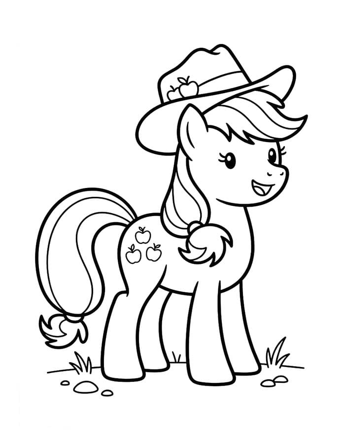 Yazdırılabilir Applejack Boyama Sayfası