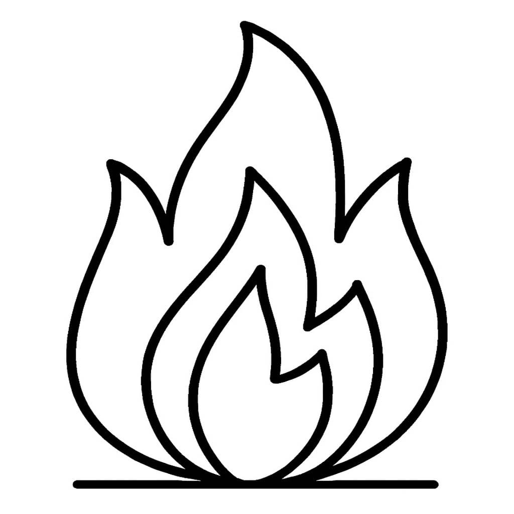 Yazdırılabilir Ateş Boyama Sayfası