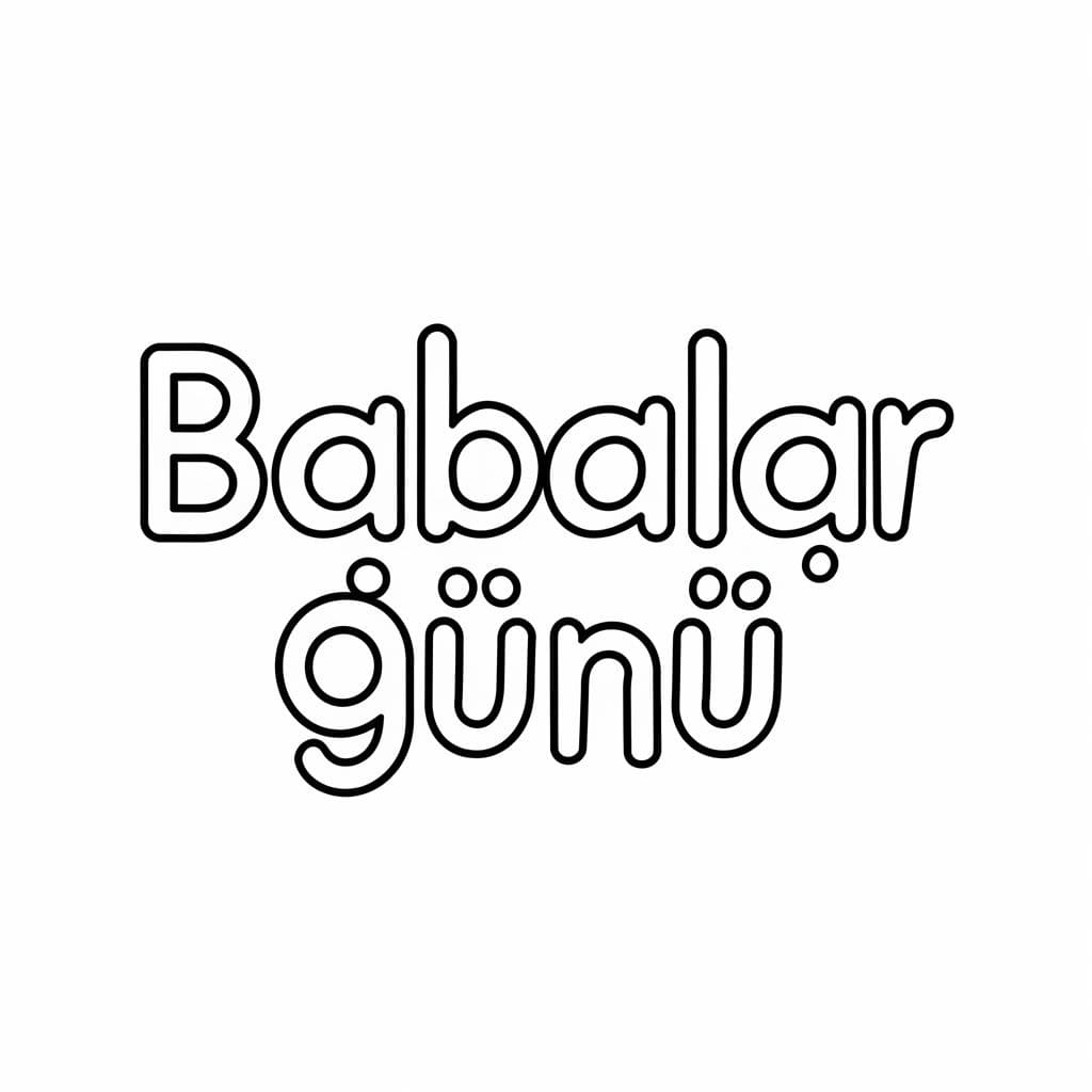 Yazdırılabilir Babalar Günü Çizimi Boyama Sayfası
