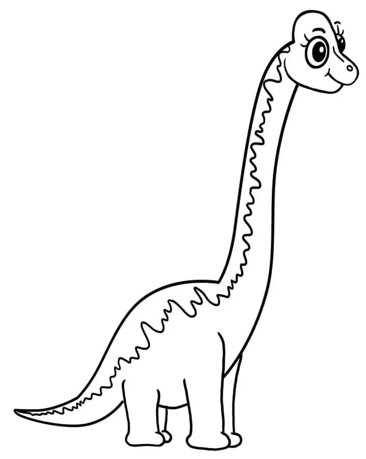 Yazdırılabilir Brachiosaurus Çizim Boyama Sayfası