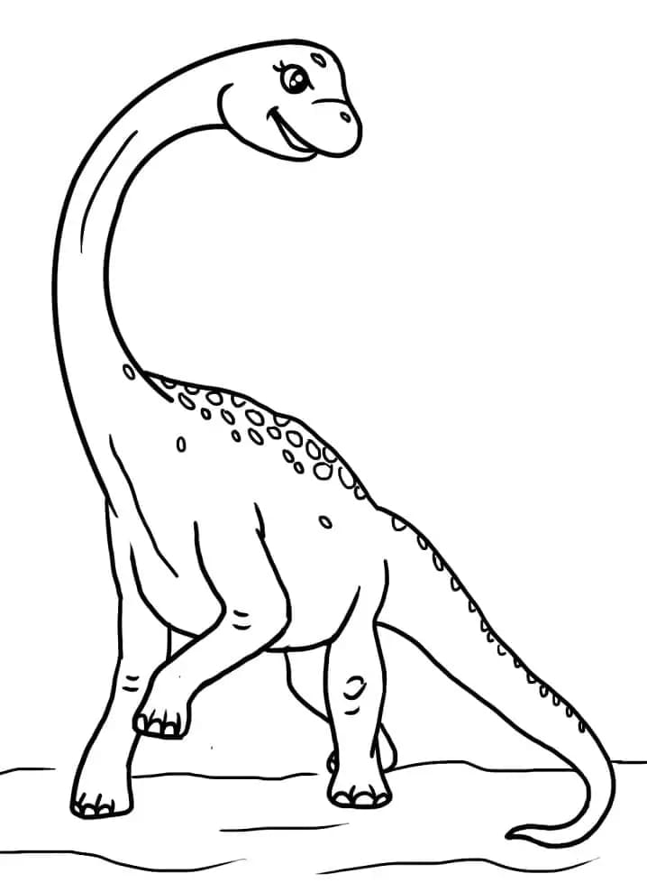 Yazdırılabilir Brachiosaurus Boyama Sayfası