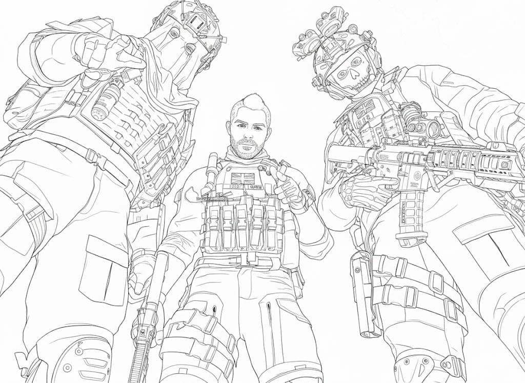 Yazdırılabilir Call of Duty Boyama Sayfası