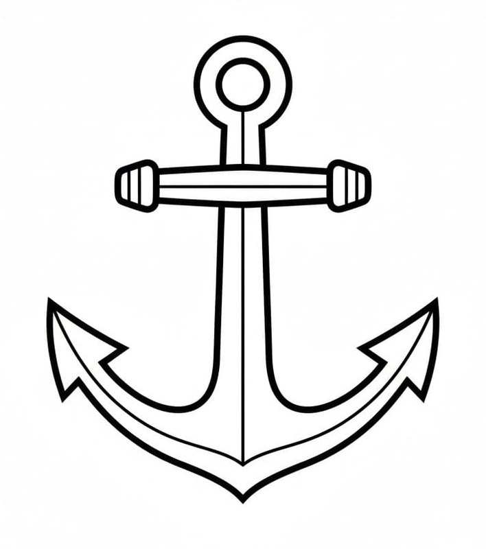 Yazdırılabilir Çapa Çizim Boyama Sayfası