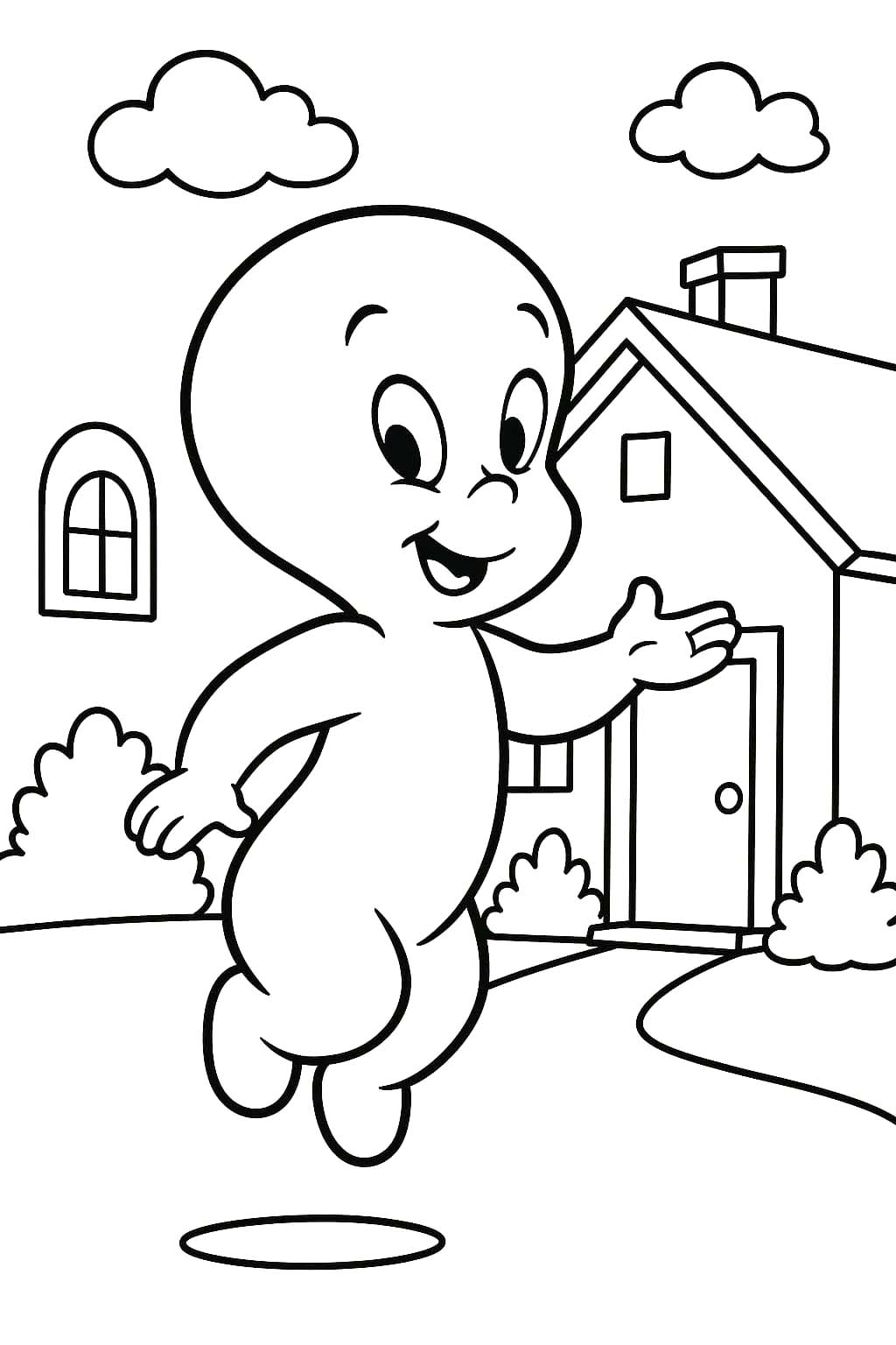 Yazdırılabilir Casper Boyama Sayfası