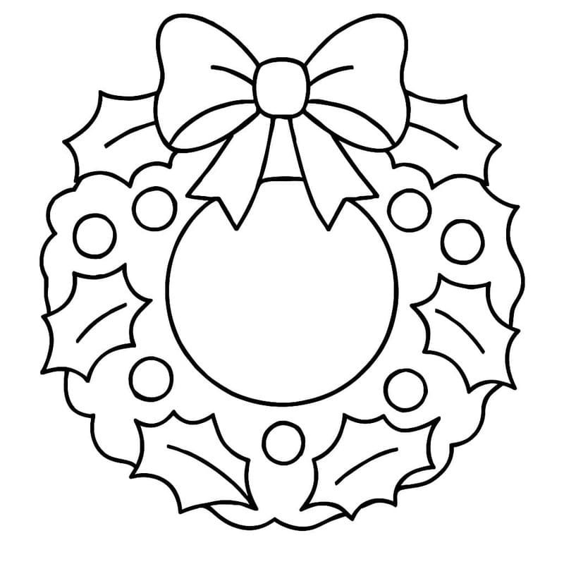 Yazdırılabilir Çelenk Boyama Sayfası