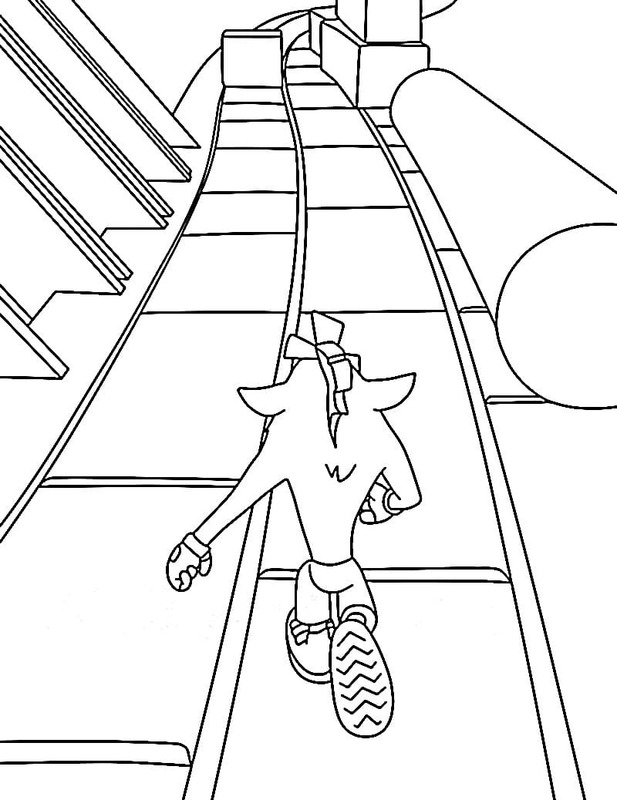 Yazdırılabilir Crash Bandicoot Boyama Sayfası