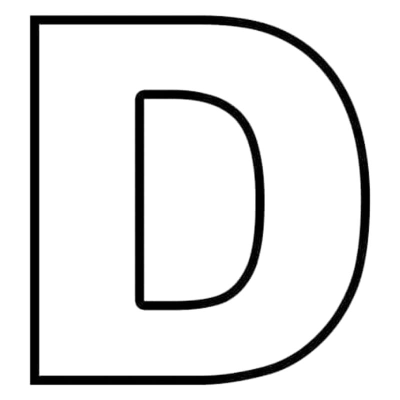 Yazdırılabilir D Harfi Çizim