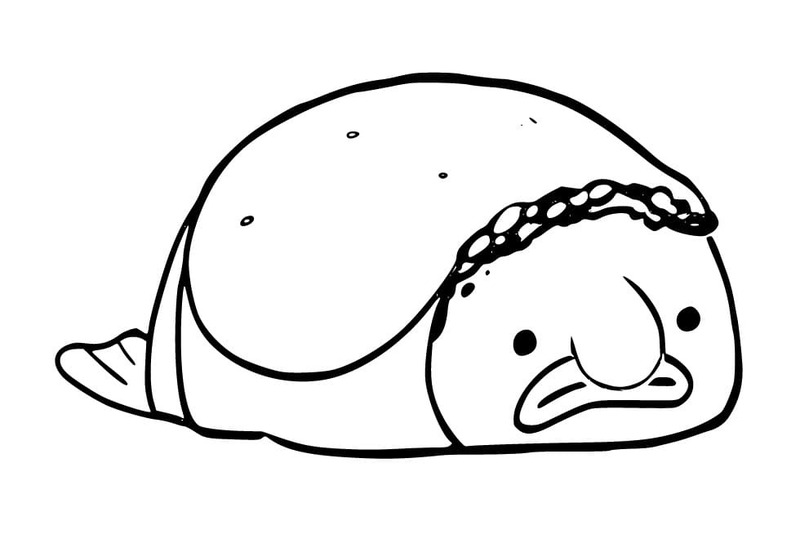 Yazdırılabilir Damla Balığı Boyama Sayfası