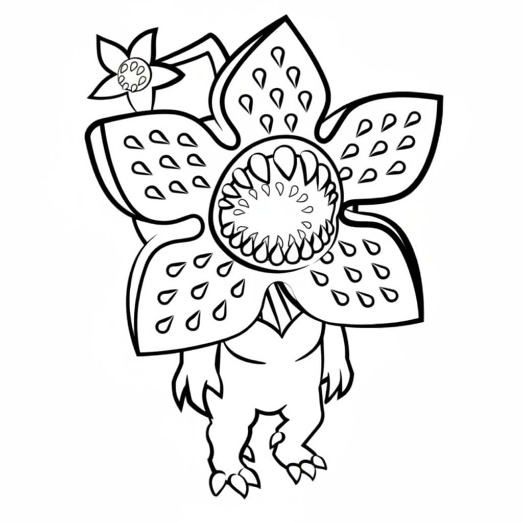 Yazdırılabilir Demogorgon Çizim Boyama Sayfası