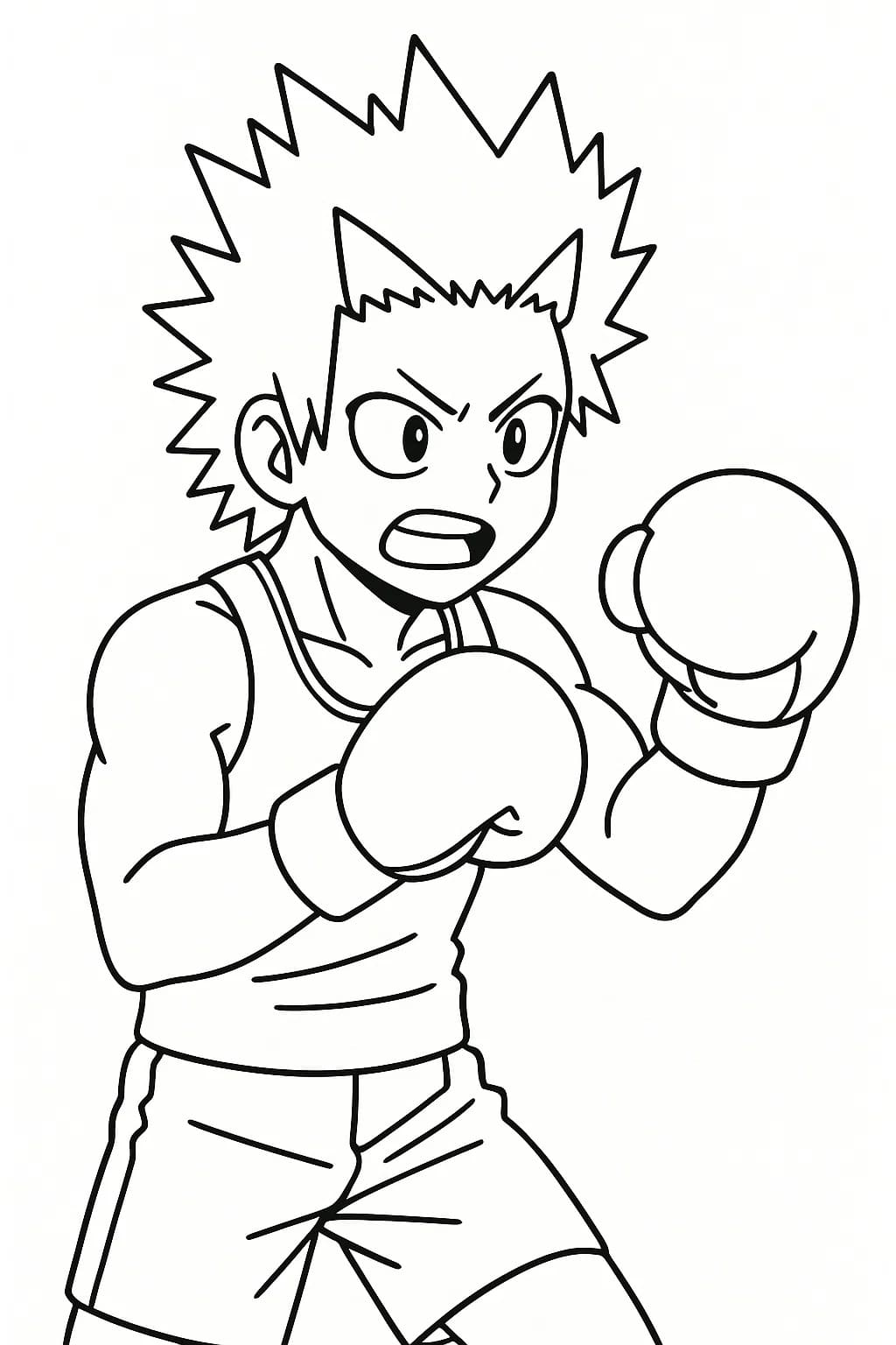 Yazdırılabilir Eijiro Kirishima Boyama Sayfası