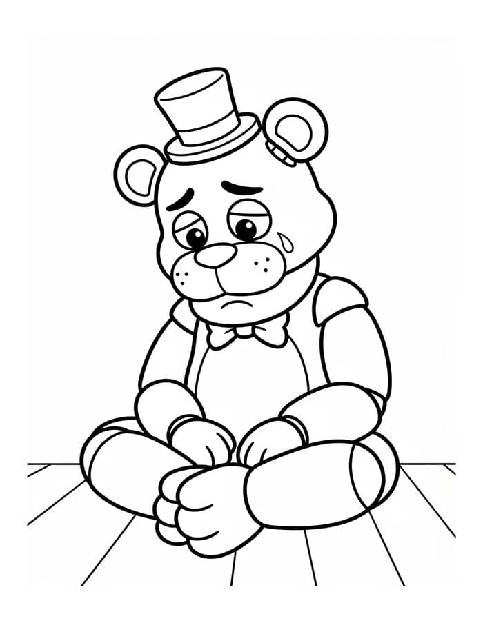 Yazdırılabilir FNAF Çizim Boyama Sayfası