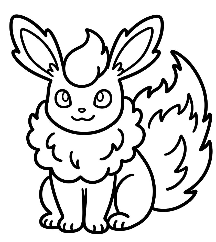 Yazdırılabilir Flareon Boyama Sayfası