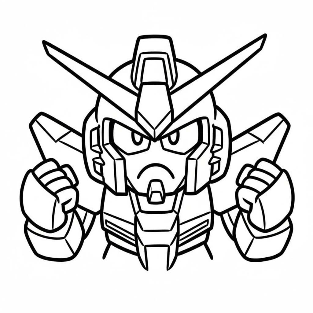 Yazdırılabilir Gundam Boyama Sayfası