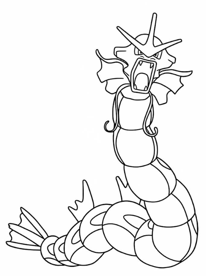 Yazdırılabilir Gyarados Boyama Sayfası