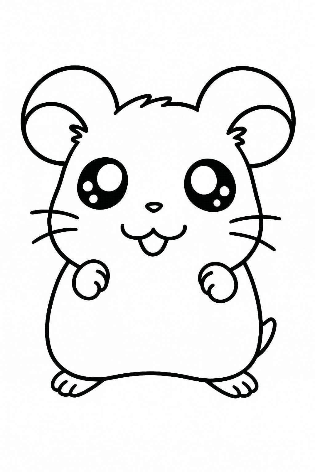 Yazdırılabilir Hamtaro resim Boyama Sayfası