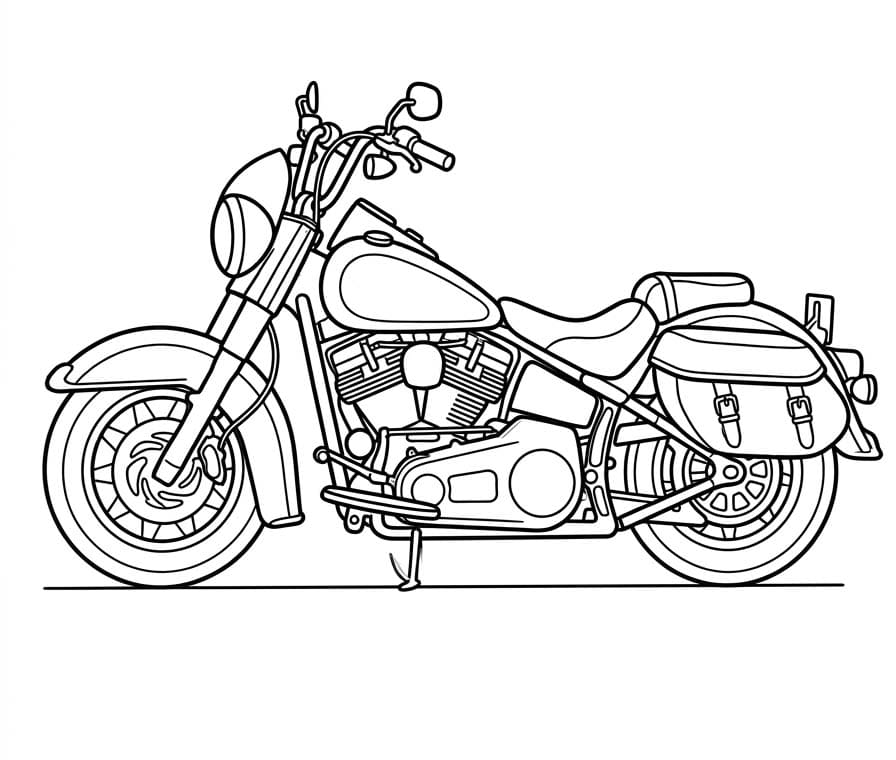 Yazdırılabilir Harley Davidson Çizim