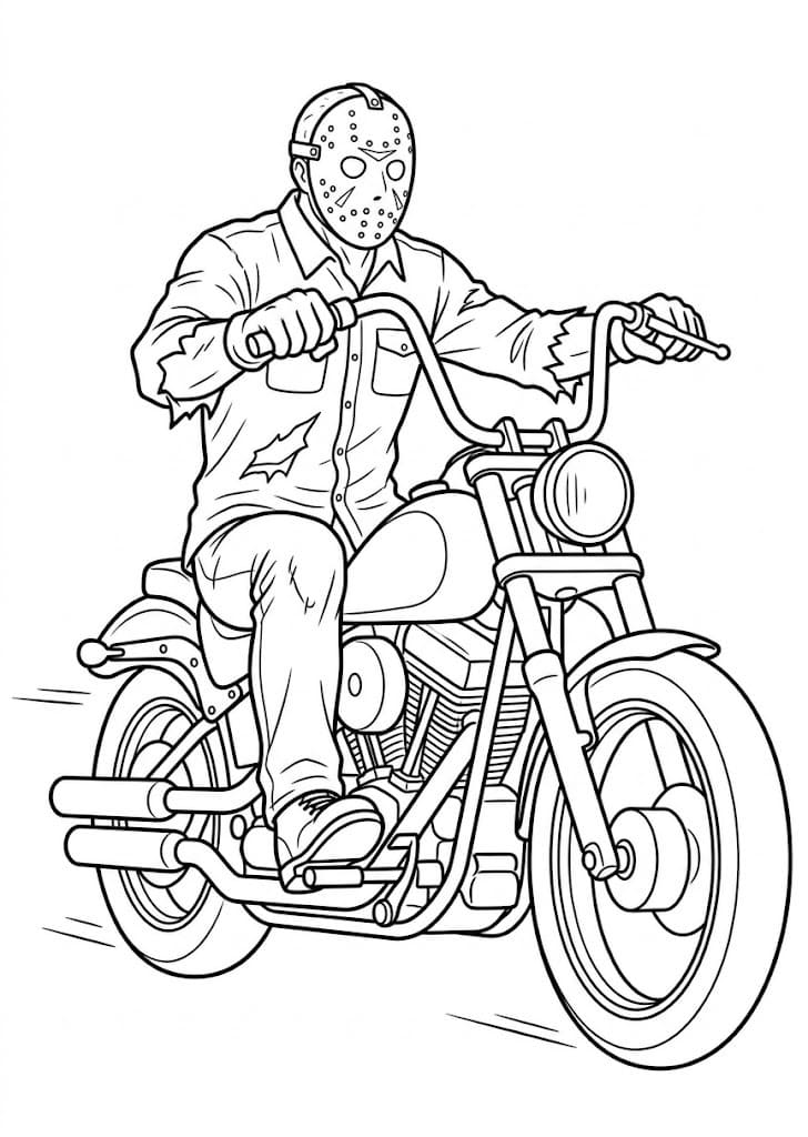 Yazdırılabilir Jason Voorhees resim Boyama Sayfası