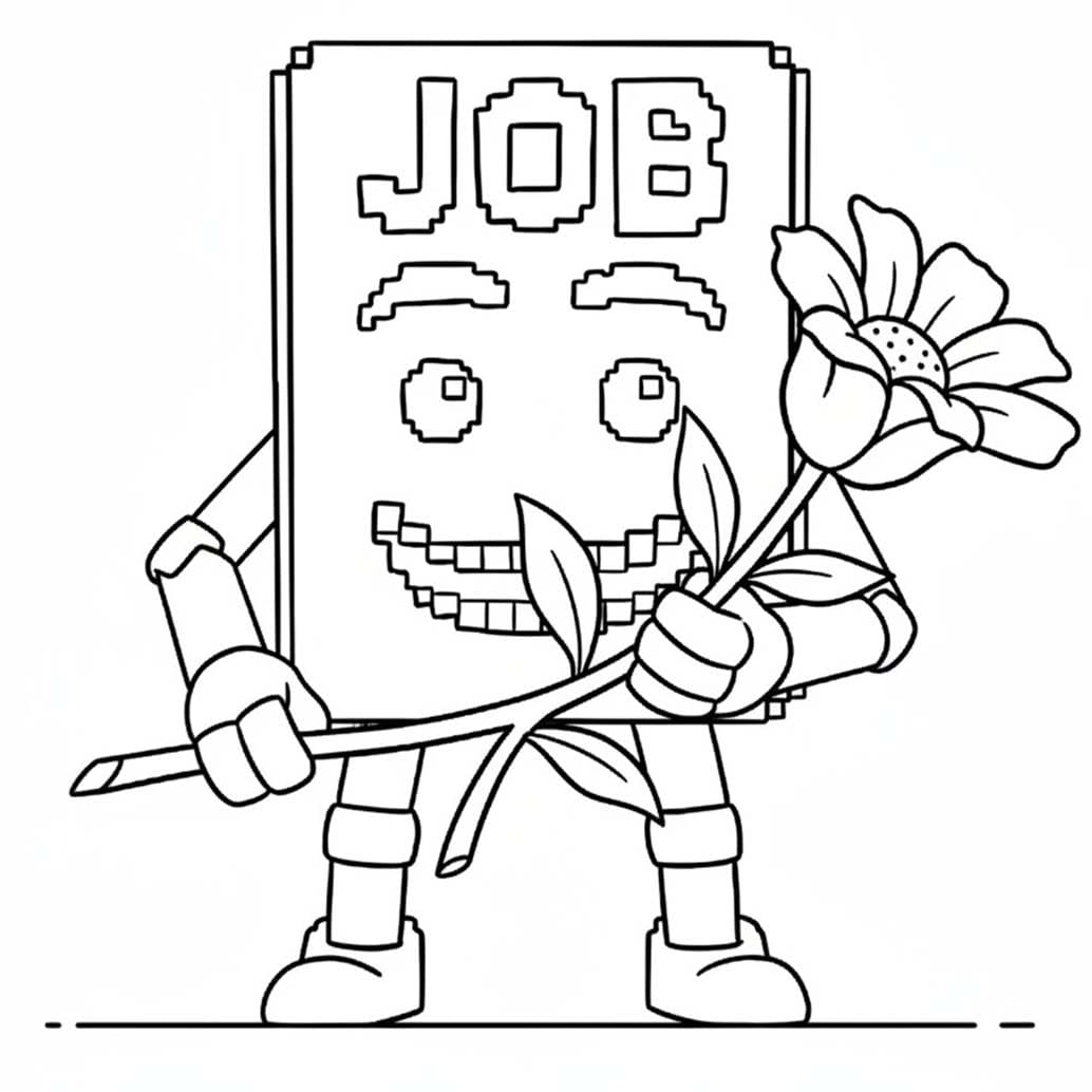 Yazdırılabilir Job Job Job Sahur Boyama Sayfası