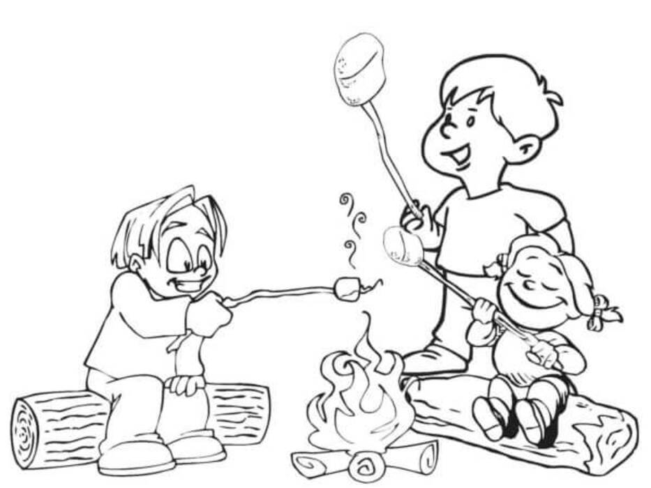 Yazdırılabilir Kamp Boyama Sayfası