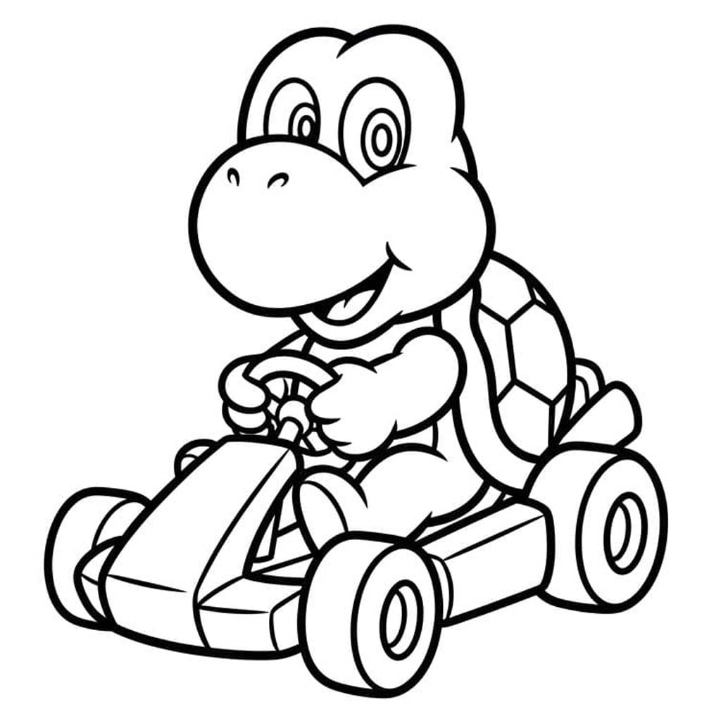 Yazdırılabilir Koopa Troopa Boyama Sayfası