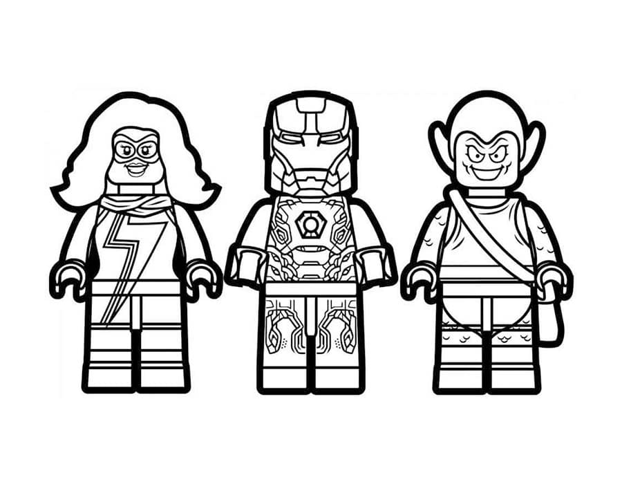 Yazdırılabilir Lego Avengers Çizim Boyama Sayfası