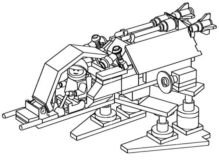 Yazdırılabilir Lego Yıldız Savaşları resim Boyama Sayfası