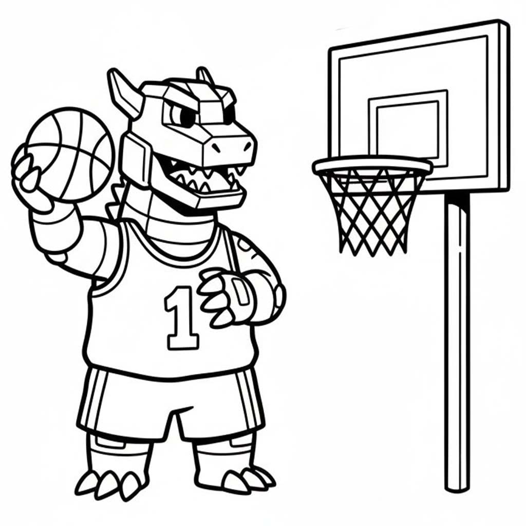 Yazdırılabilir Mechagodzilla Çizim Boyama Sayfası