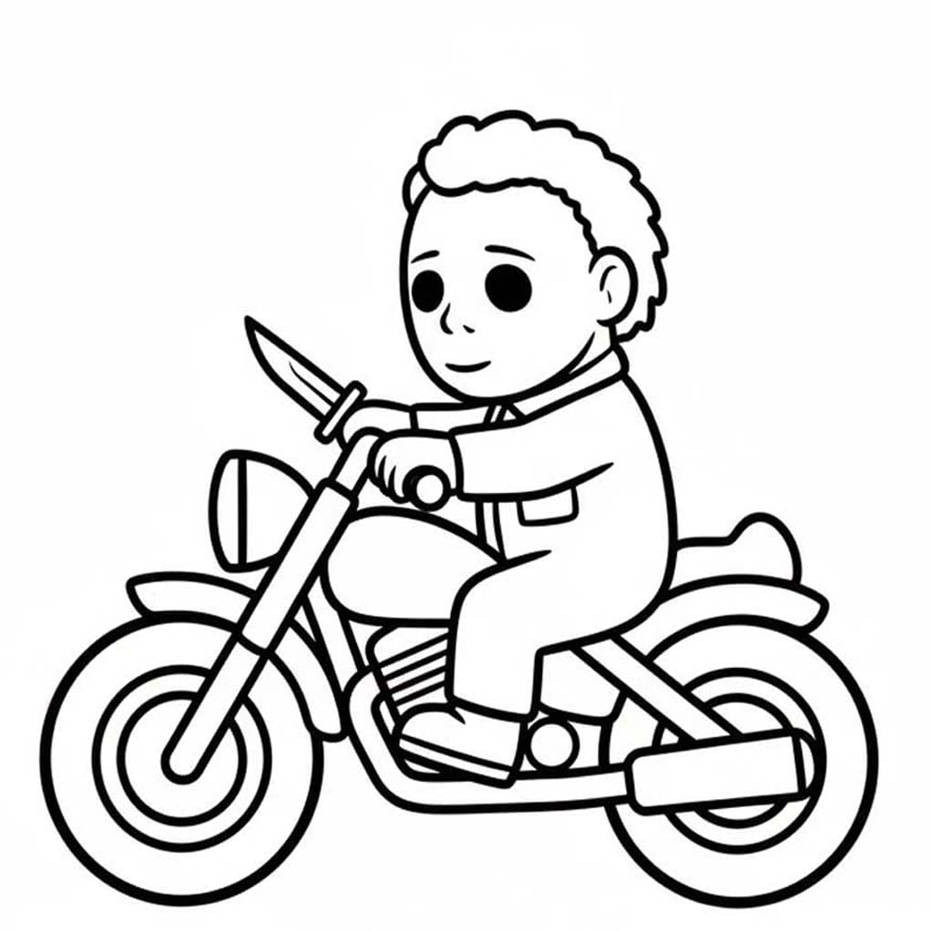 Yazdırılabilir Michael Myers Boyama Sayfası