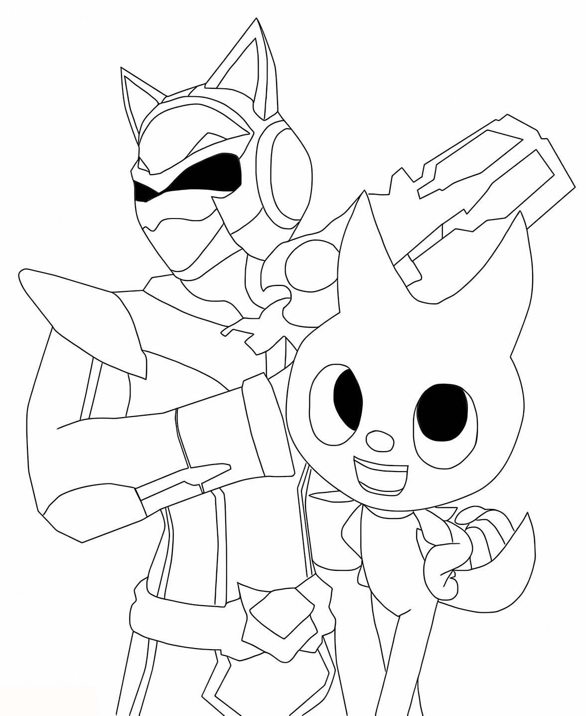 Yazdırılabilir Miniforce Boyama Sayfası