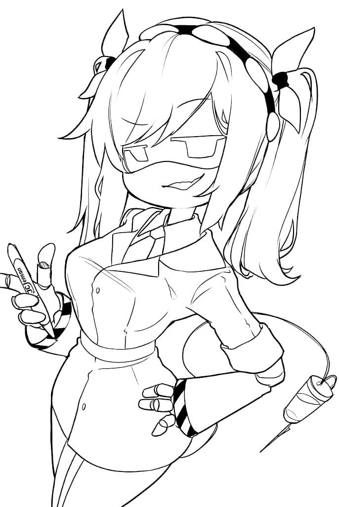 Yazdırılabilir Murder Drones Çizim Boyama Sayfası