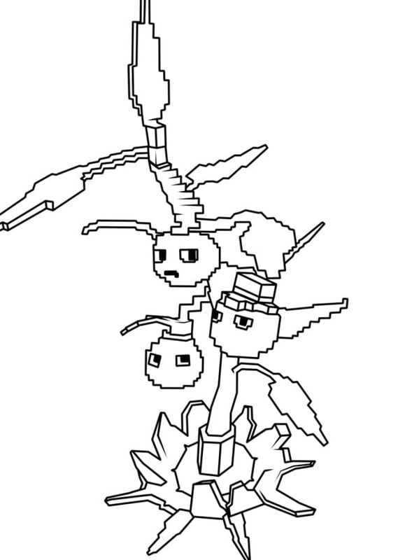 Yazdırılabilir Plants vs Brainrots resim Boyama Sayfası