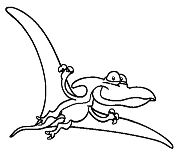 Yazdırılabilir Pterodaktil Çizim Boyama Sayfası