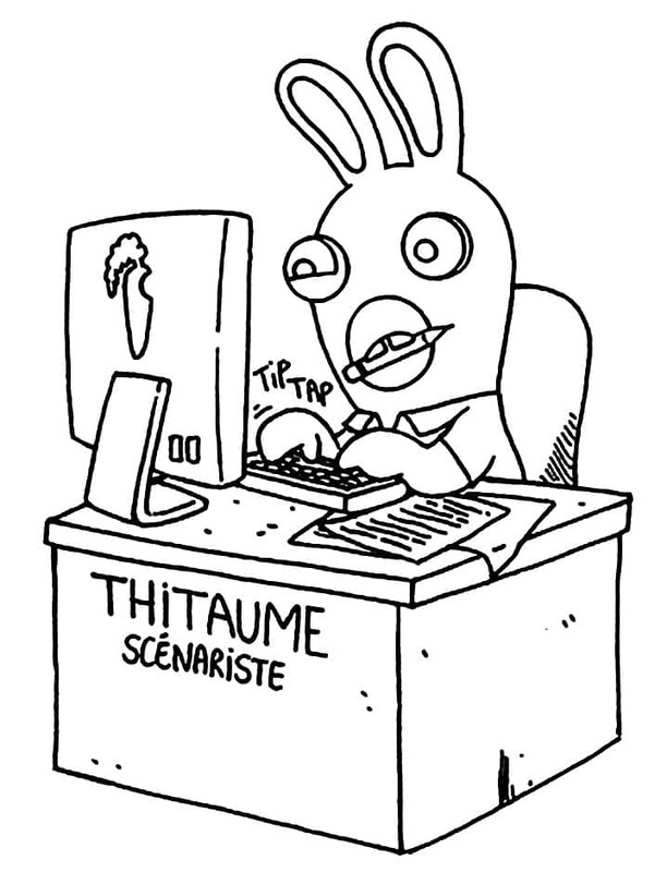 Yazdırılabilir Raving Rabbids çizim Boyama Sayfası