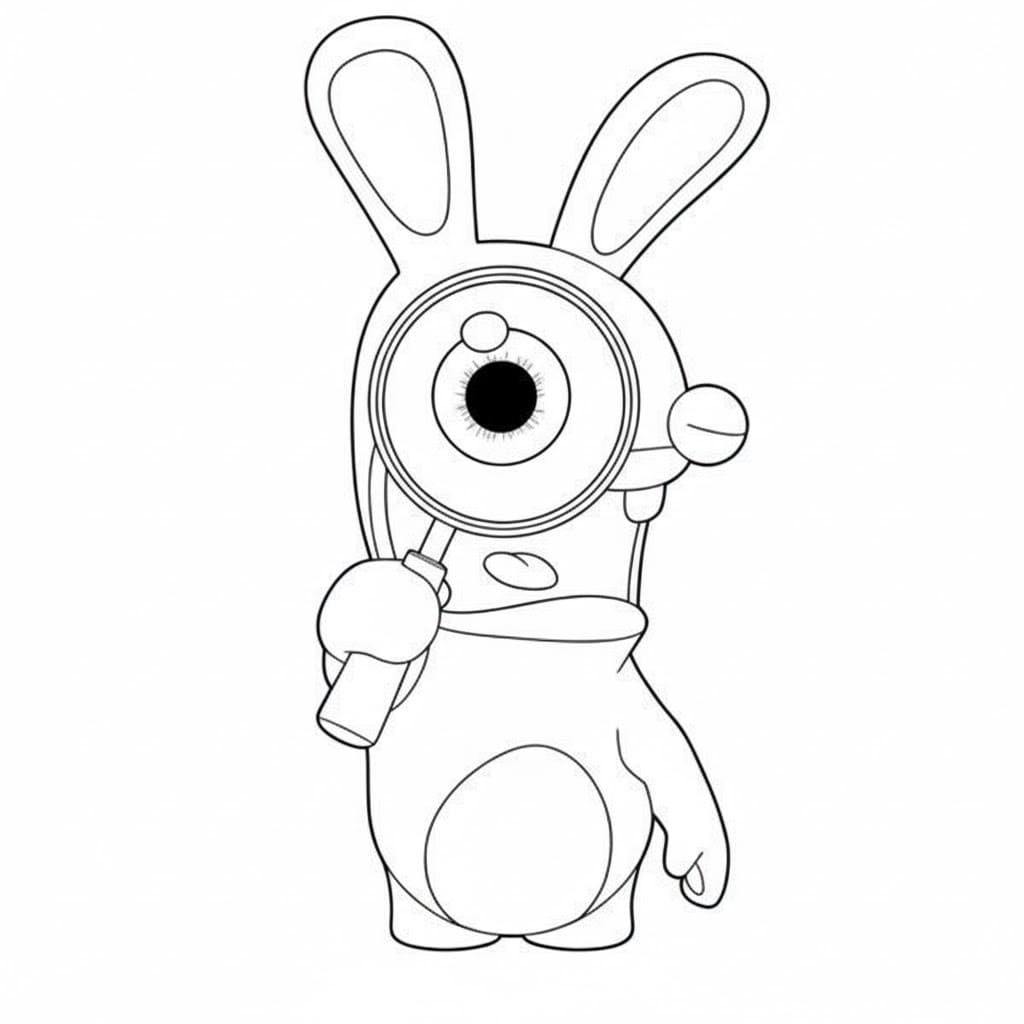 Yazdırılabilir Raving Rabbids Boyama Sayfası