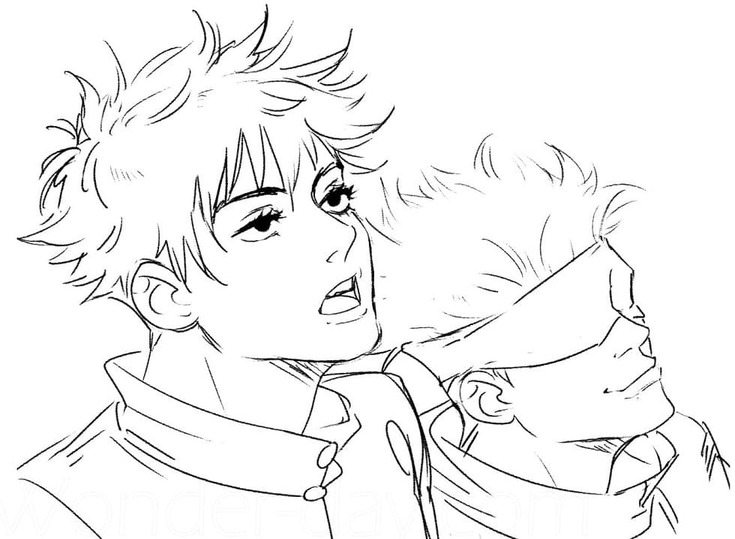 Yazdırılabilir Satoru Gojo Boyama Sayfası