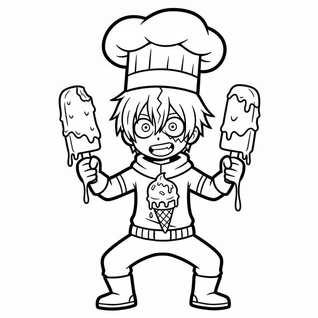 Yazdırılabilir Shoto Todoroki Boyama Sayfası