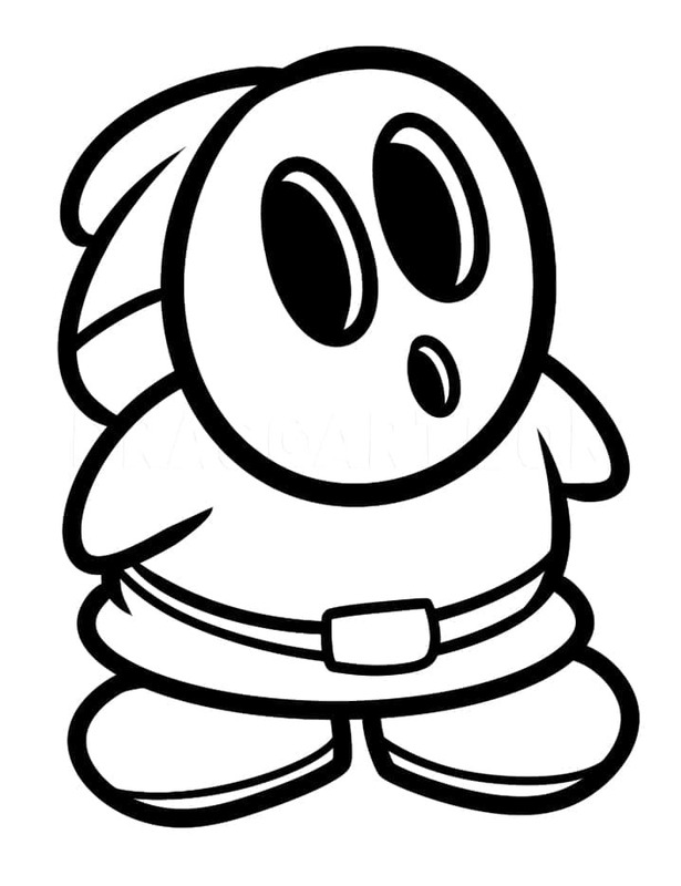 Yazdırılabilir Shy Guy Boyama Sayfası