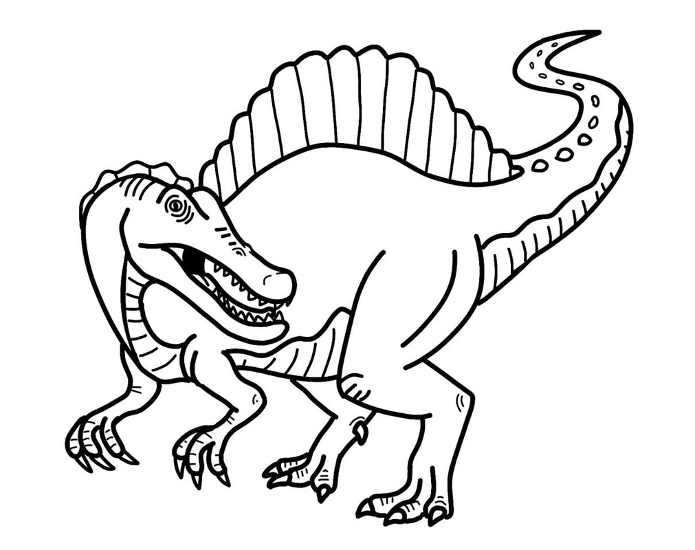 Yazdırılabilir Spinosaurus resim Boyama Sayfası