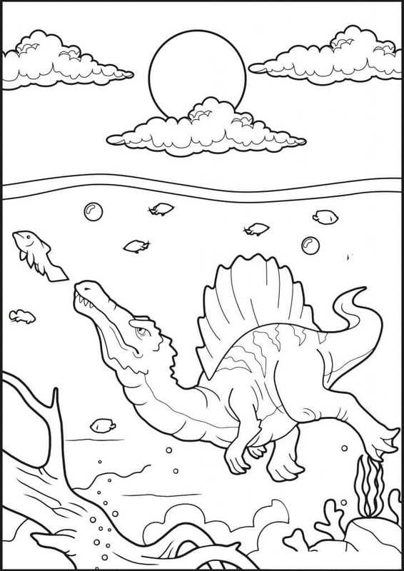 Yazdırılabilir Spinosaurus Boyama Sayfası