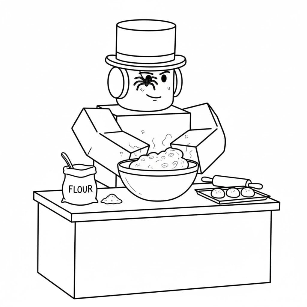 Yazdırılabilir SpyderSammy Çizim Boyama Sayfası