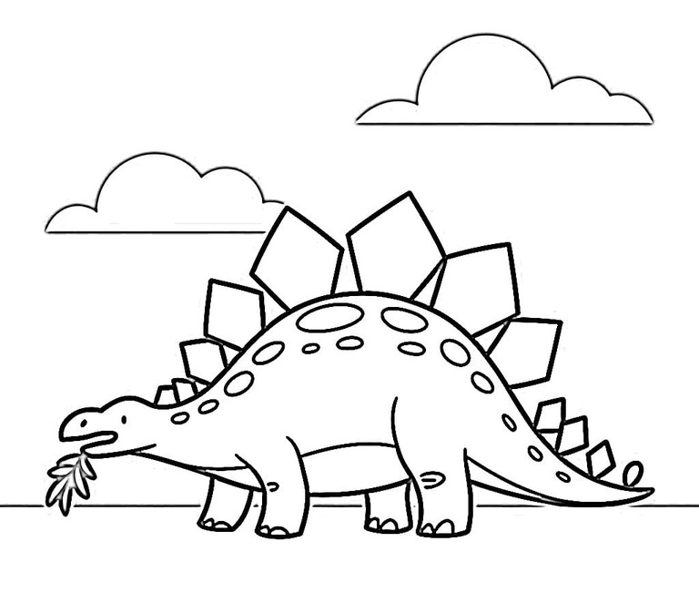 Yazdırılabilir Stegosaurus resim Boyama Sayfası