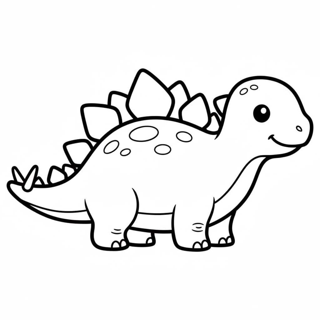 Yazdırılabilir Stegosaurus Boyama Sayfası