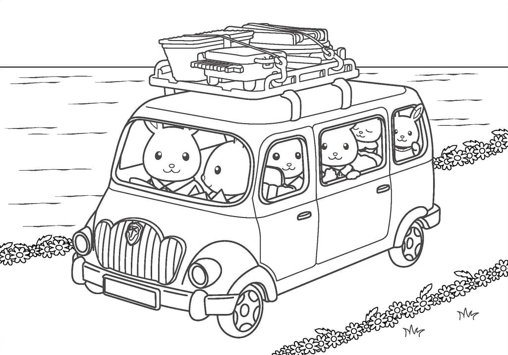 Yazdırılabilir Sylvanian Families resim Boyama Sayfası