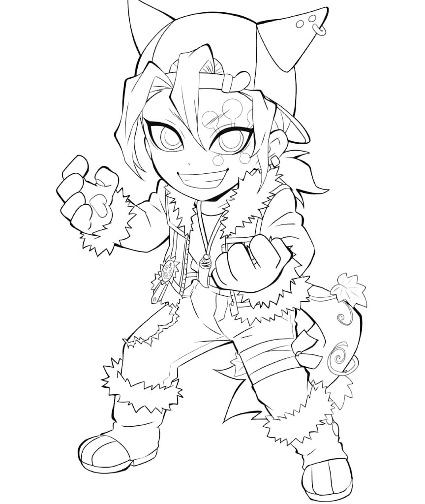 Yazdırılabilir Tengen Uzui Çizim Boyama Sayfası