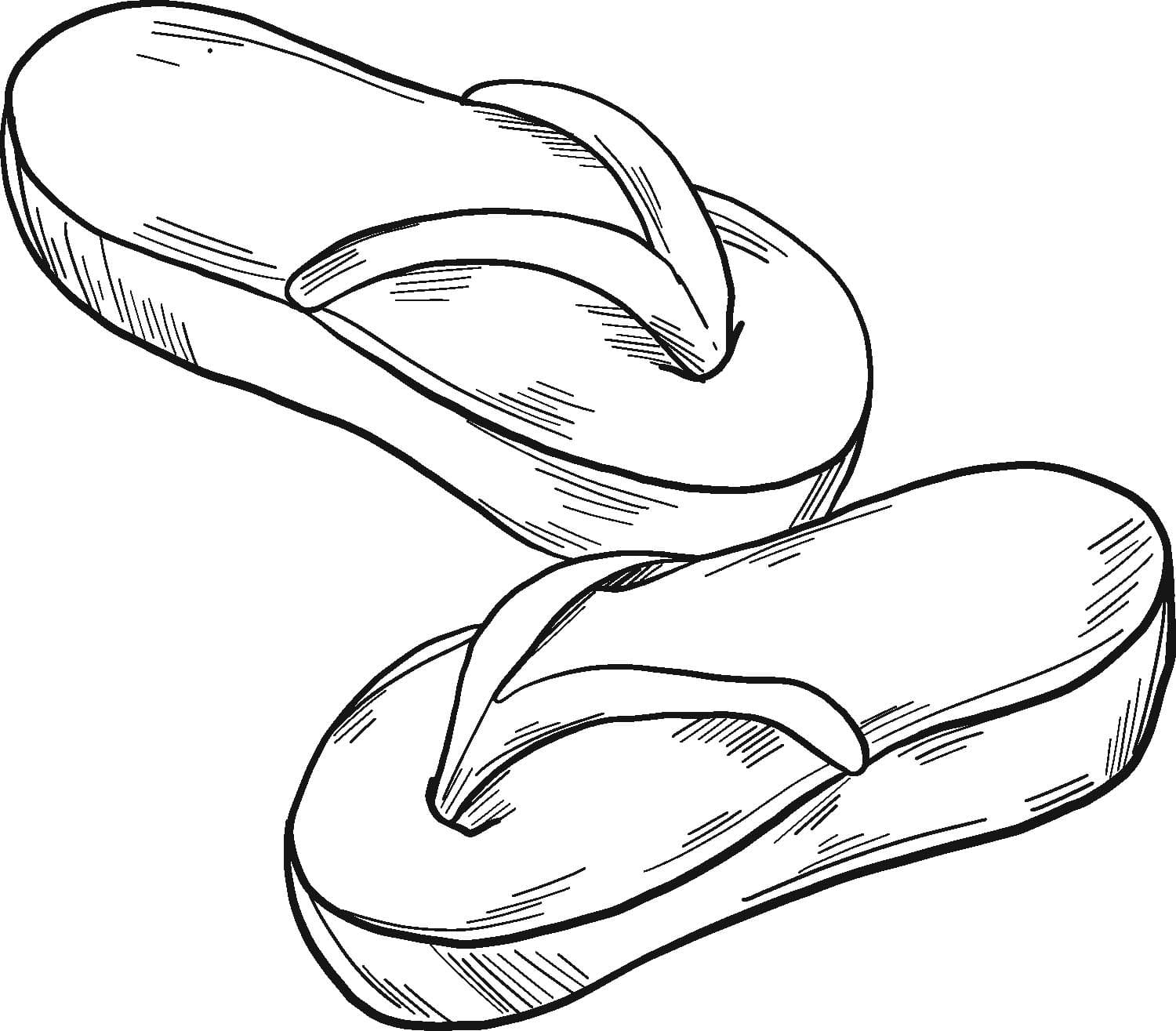 Yazdırılabilir Terlik Boyama Sayfası