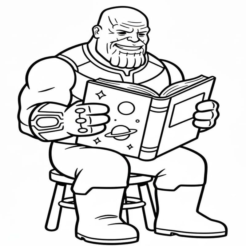 Yazdırılabilir Thanos Çizim Boyama Sayfası