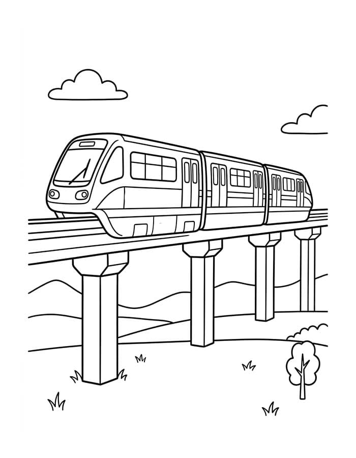 Yazdırılabilir Tramvay Boyama Sayfası