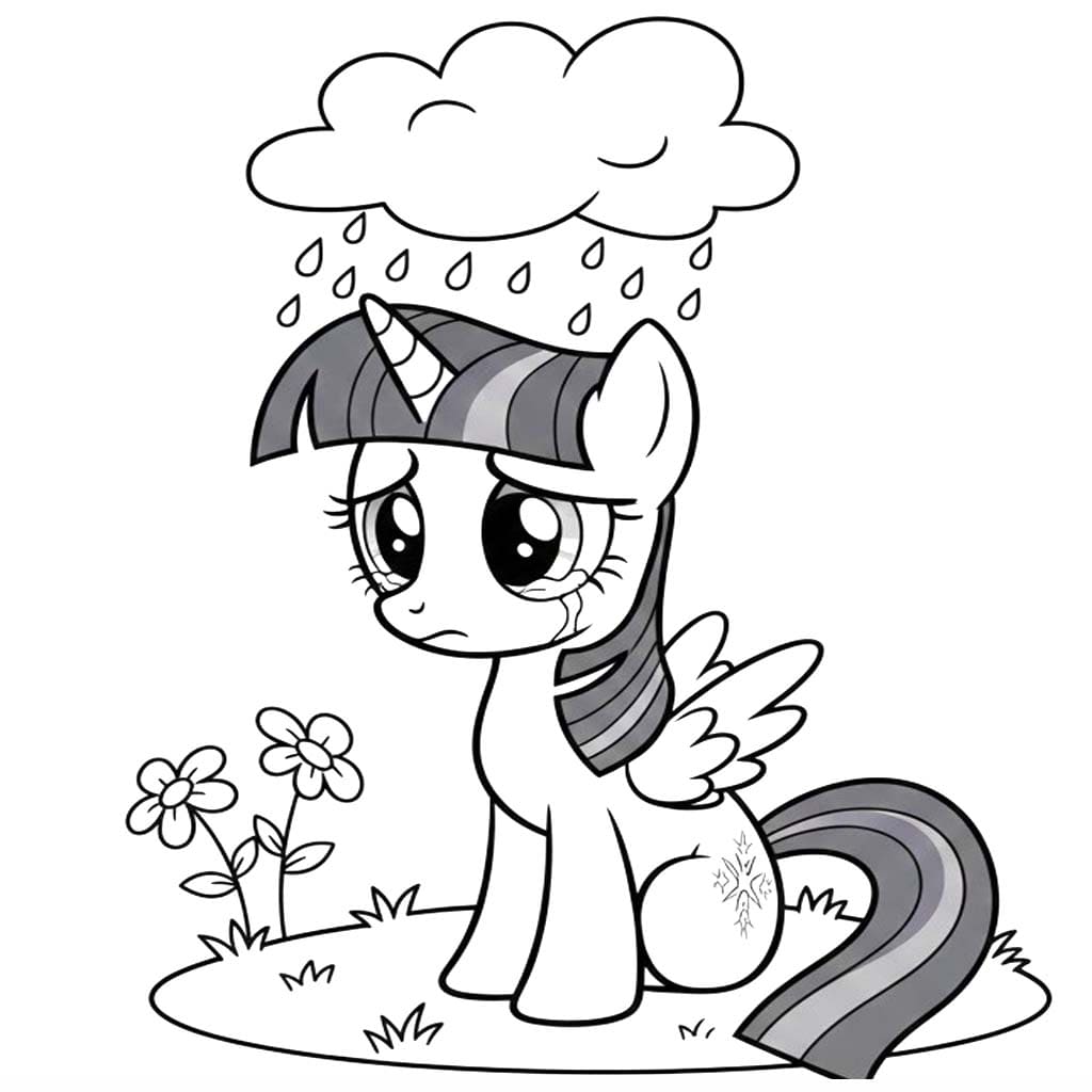 Yazdırılabilir Twilight Sparkle resim Boyama Sayfası