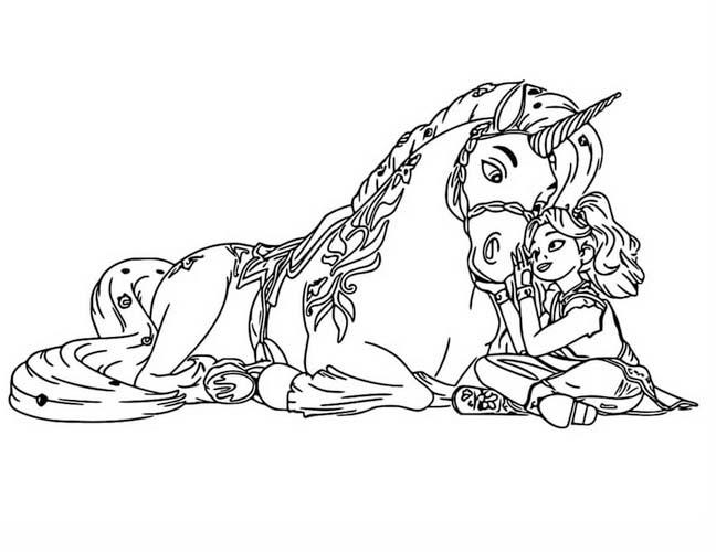 Yazdırılabilir Unicorn Akademisi Boyama Sayfası