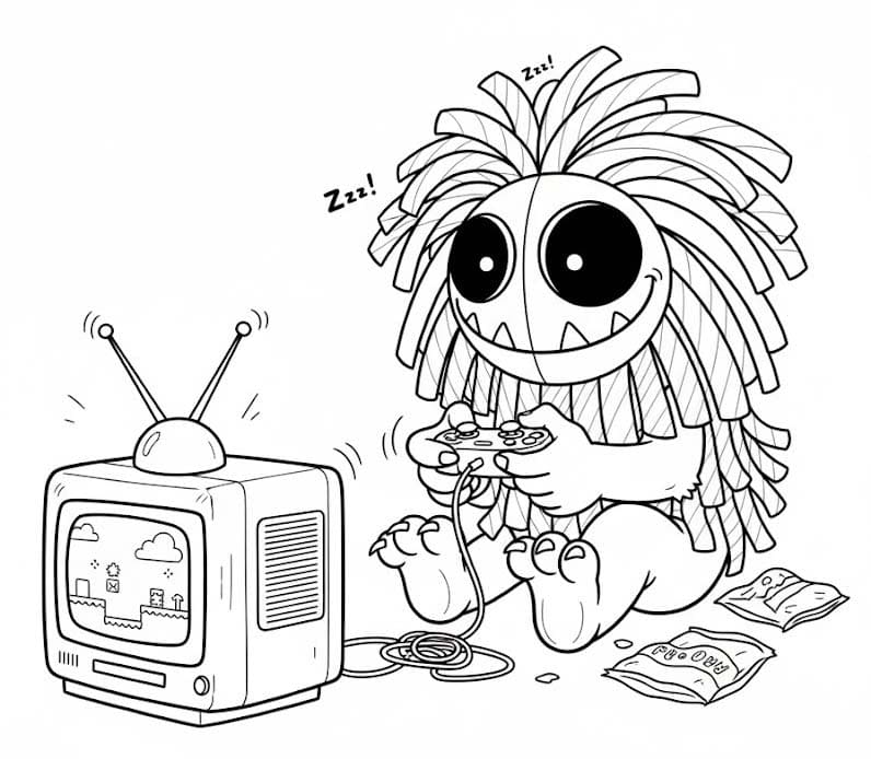 Yazdırılabilir Yarnaby Çizim Boyama Sayfası